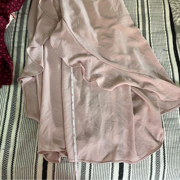 Socialite Pastel Pink Ruffled Romper size XS Girlhoodcore Asymmetrical Jumpsuit - Picture 14 of 15